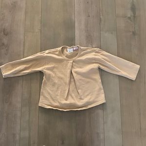 Zara beige long-sleeve top | Size 3T |